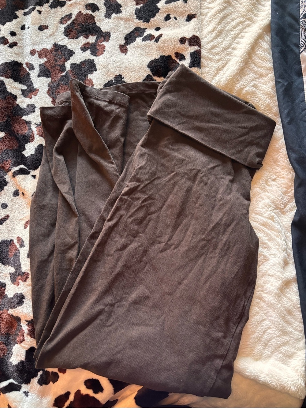 wild fable Chocolate Brown Fold-Over Waist Leggings